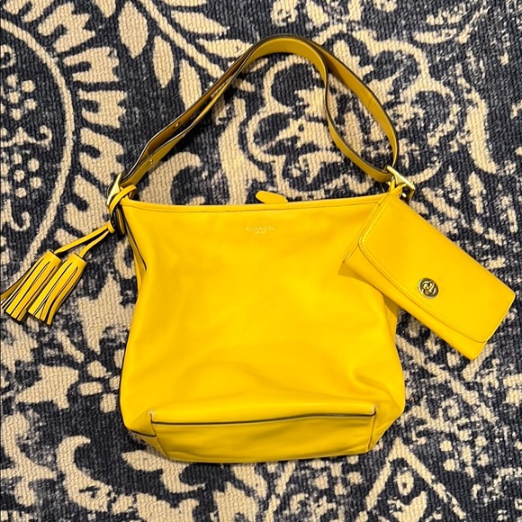 Coach Handbags - Mustard Yellow Coach Women's Bag & Wallet